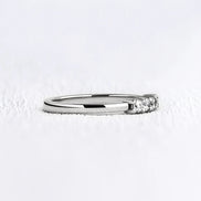 Five Stone D Color Moissanite Diamond Round Cut Band