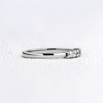 Five Stone D Color Moissanite Diamond Round Cut Band