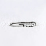 Round Cut Half Eternity Wedding Band