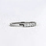 Round Cut Half Eternity Wedding Band