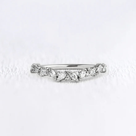 Marquise & Round Cut Moissanite Band For Women