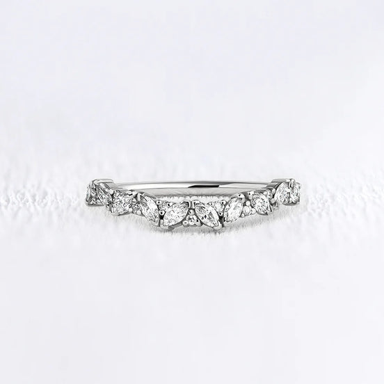 Marquise & Round Cut Moissanite Band For Women