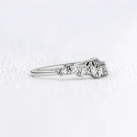 Marquise & Round Cut Moissanite Band For Women