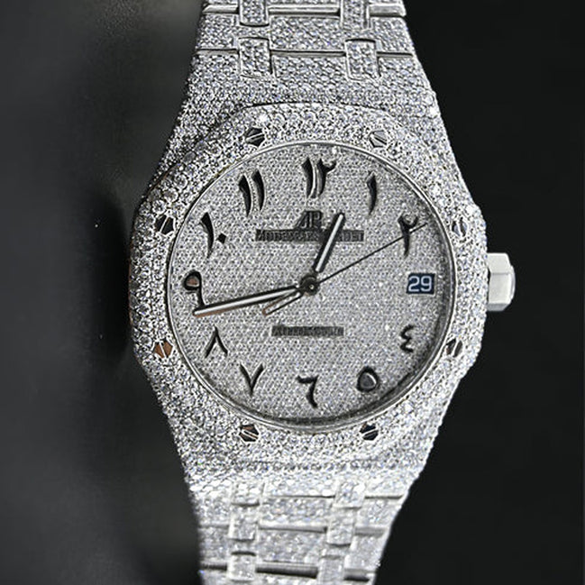 Moissanite Full White Automatic Hip Hop Watch For Him
