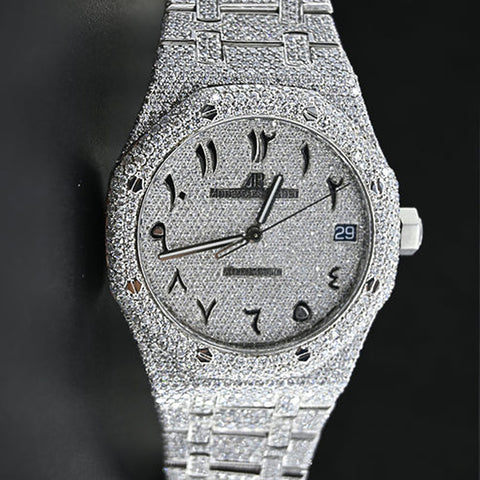 Moissanite Full White Automatic Hip Hop Watch For Him