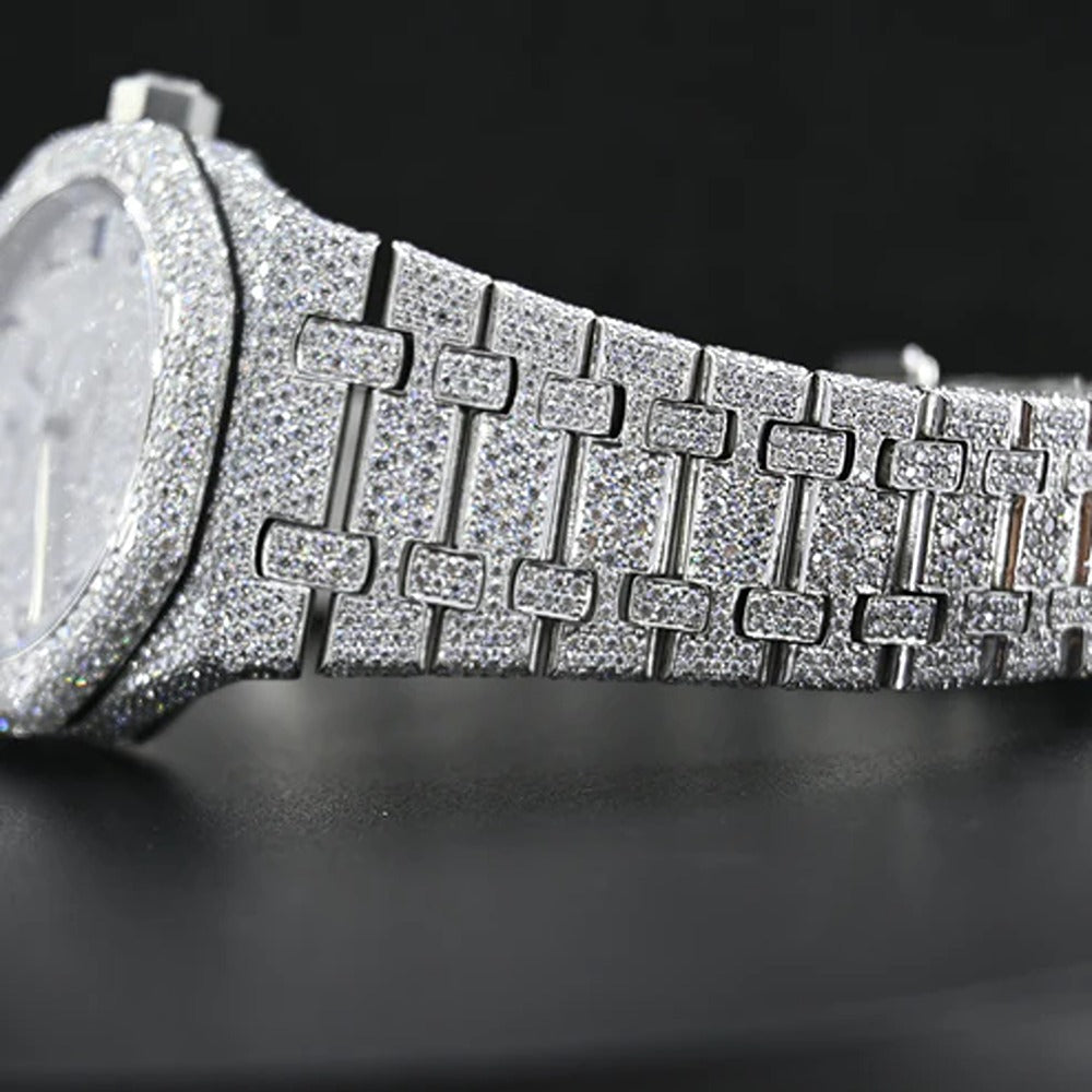 Moissanite Full White Automatic Hip Hop Watch For Him