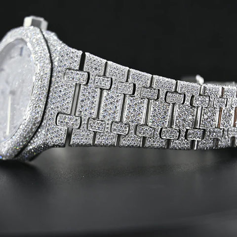 Moissanite Full White Automatic Hip Hop Watch For Him