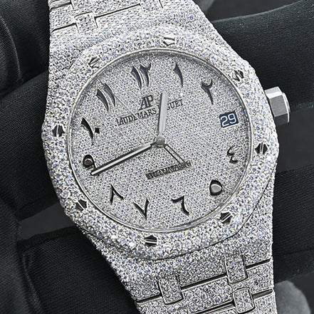 Moissanite Full White Automatic Hip Hop Watch For Him
