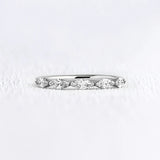 VVS1 Moissnite Marquise Cut Half Eternity Ring