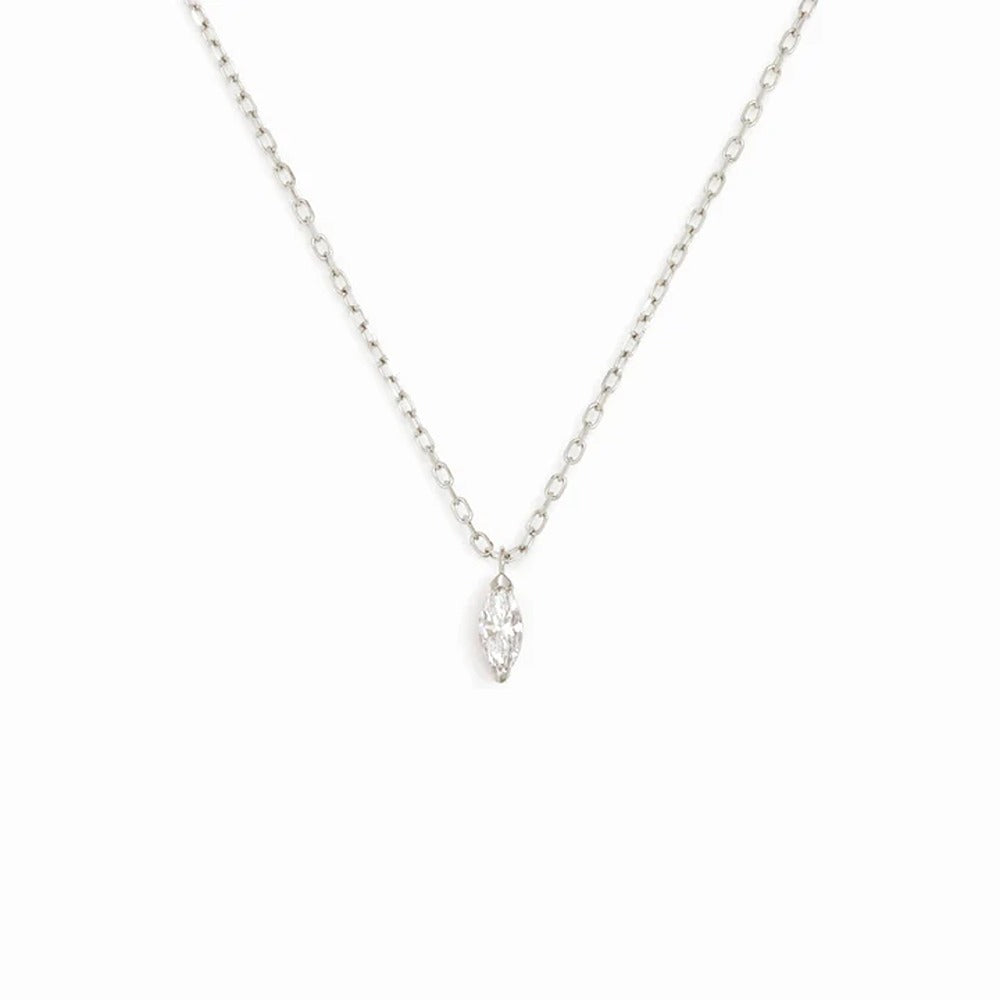 Marquise Cut Solitaire Moissanite Diamond Pendant For Her