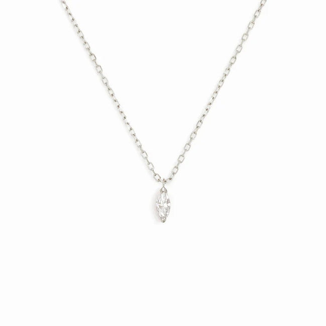 Marquise Cut Solitaire Moissanite Diamond Pendant For Her