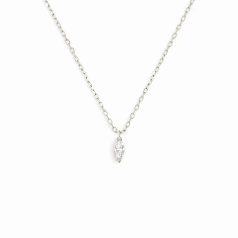 Marquise Cut Solitaire Moissanite Diamond Pendant For Her