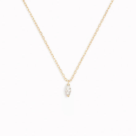 Marquise Cut Solitaire Moissanite Diamond Pendant For Her