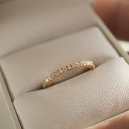 Round Cut Moissanite Half Eternity Wedding Band