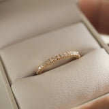 Round Cut Moissanite Half Eternity Wedding Band