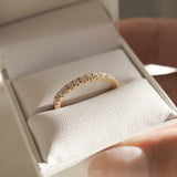 VVS1 Moissnaite Round Cut Half Eternity Wedding Band