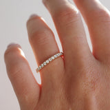 VVS1 Moissnaite Round Cut Half Eternity Wedding Band