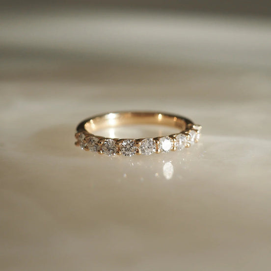 2.5MM Round Cut Moissanite Eternity Band