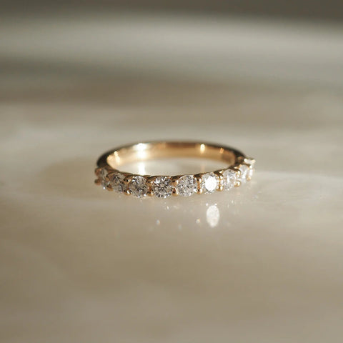 2.5MM Round Cut Moissanite Eternity Band