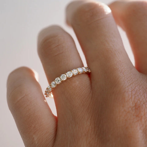 2.5MM Round Cut Moissanite Eternity Band