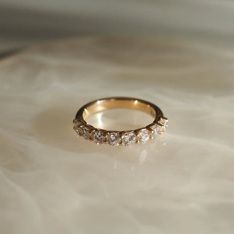 Round Cut VVS1 Clarity Moissnaite Wedding Band