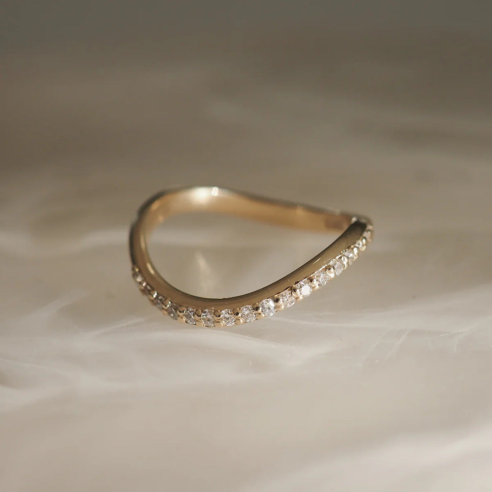 Moissnaite Round Cut Eternity Band For Women