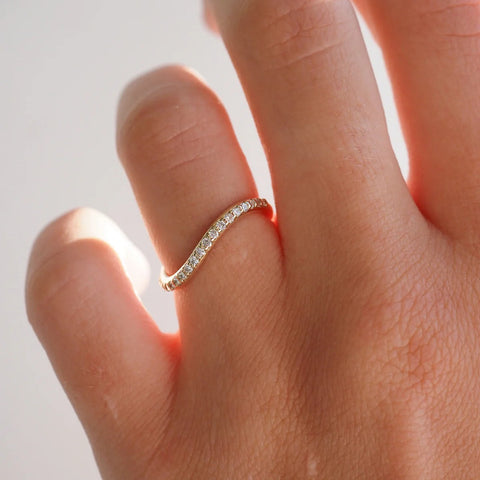 Moissnaite Round Cut Eternity Band For Women