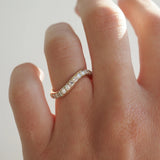 Elegant Style Round Cut Moissanite Wedding Band