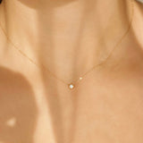Moissanite Diamond Solitaire Bezel Set Round Cut Pendant