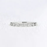 Moissanite Round Cut Half Eternity Band