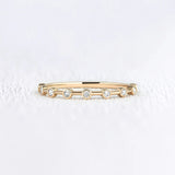 Moissanite Round Cut Half Eternity Band