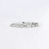 Moissanite Round Cut Half Eternity Band