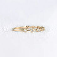 Moissanite Round Cut Half Eternity Band