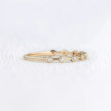 Moissanite Round Cut Half Eternity Band
