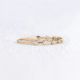 Moissanite Round Cut Half Eternity Band