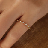 Moissanite Round Cut Half Eternity Band
