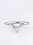 Colorless Moissanite Pear & Round Cut Chevron Shape Band
