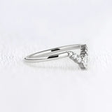 Colorless Moissanite Pear & Round Cut Chevron Shape Band