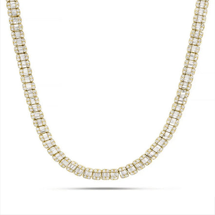 18MM Moissanite Nacklace Chain Sterling Silver Hip Hop Chain