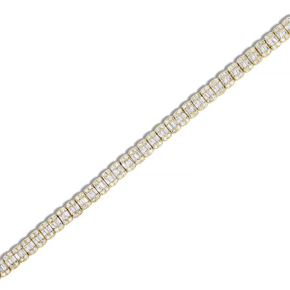18MM Moissanite Nacklace Chain Sterling Silver Hip Hop Chain