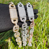 VVS1 Moissanite Duo Link Iced Out Hip Hop Chain