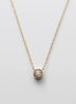 Moissanite Diamond Solitaire Bezel Set Round Cut Pendant