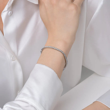 D Color Moissanite Round Cut Tennis Bracelets For Women