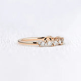Round & Marquise Cut Moissanite Half Eternity Band