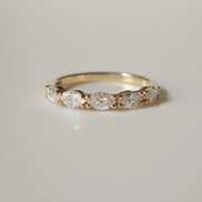Marquise Cut Moissnaite Diamond Wedding Band