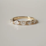 Marquise Cut Moissnaite Diamond Wedding Band