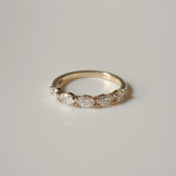 Marquise Cut Moissnaite Diamond Wedding Band