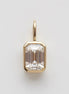 Bezel Set Emerald Cut Solitaire Moissanite Pendant For Women