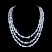 Hip Hop Luxury Moissnaite Diamond Iced Out Cuban Chain