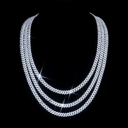 Hip Hop Luxury Moissnaite Diamond Iced Out Cuban Chain